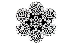 Cabo de aço 6x36 alma de aço