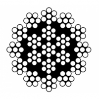 Cabo de aço galvanizado anti-giratório 18x7