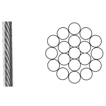 Cabo de aço inox 1x19 (Aisi 316)