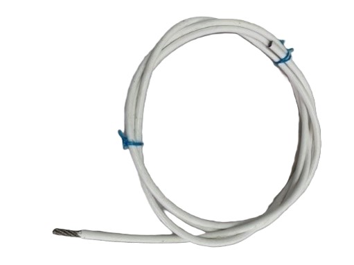 Cabo de aço inox 7x7 revestido PVC Branco