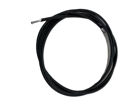 Cabo de aço inox 7x7 revestido PVC preto (Aisi 316) (6+2) 8 mm