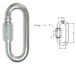 Elos rápidos inox roscados