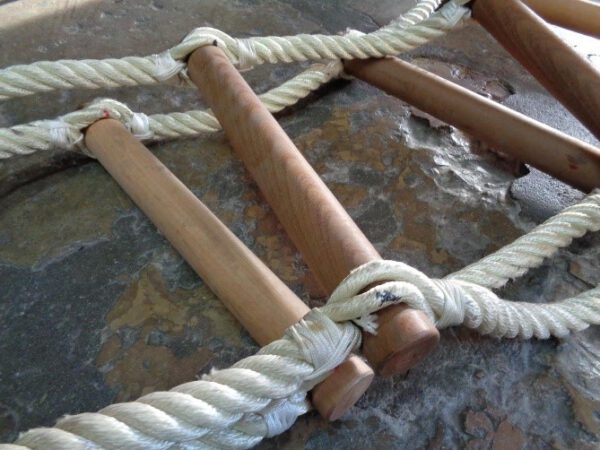 Escadas degraus redondos