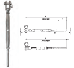 Esticador de tubo inox forqueta e terminal de prensar
