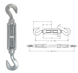 Esticadores abertos zincados gato e gato
