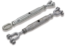 Esticadores de tubo zincados forqueta e forqueta