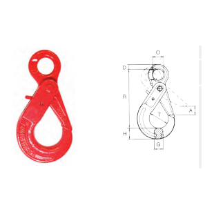 Gancho de olhal autoblocante