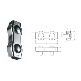 Grampos planos duplos