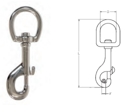 Mosquetões niquelados