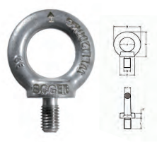 Olhais de suspensão inox Din 580 (macho)