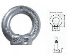 Olhais de suspensão zincados Din 582 (femêa)