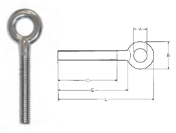 Olhal de esticador inox